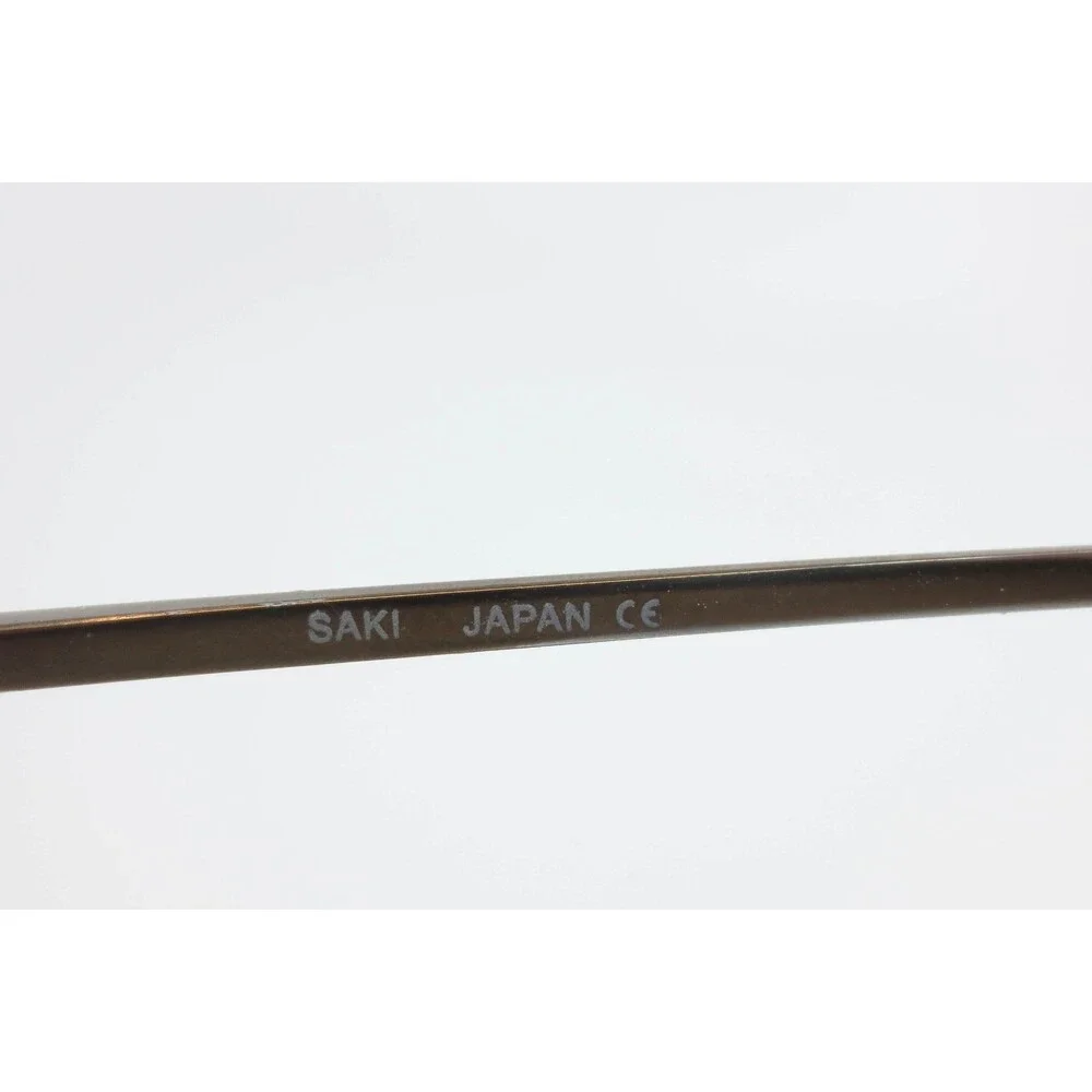 Saki Japan Handmade MOD.317 Brown Metal Rectangular Eyeglass Frames 52-18-145
